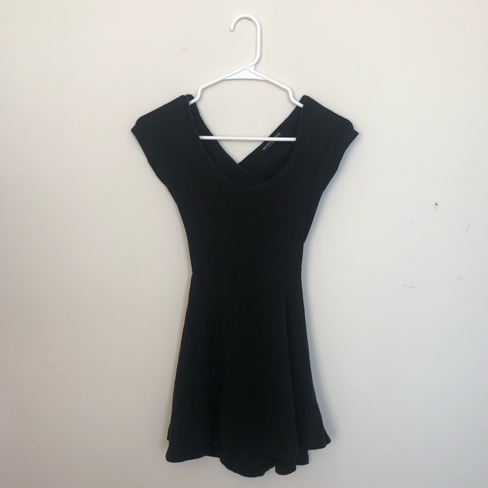brandy melville black flowy dress with back cutout